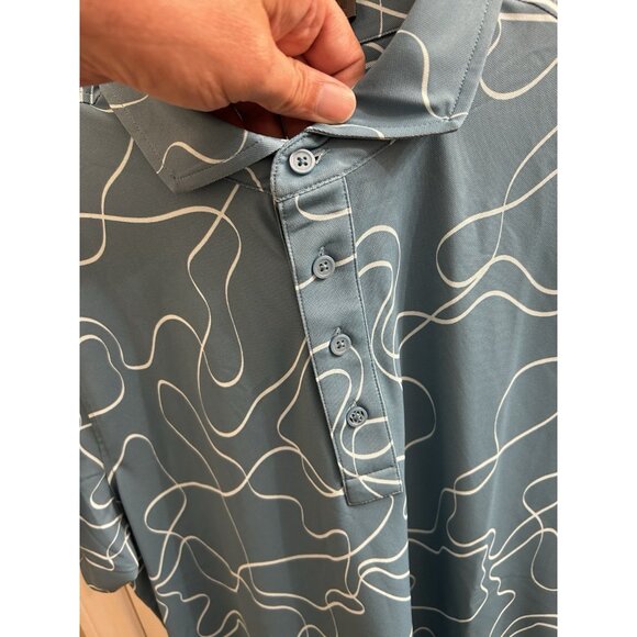 G/FORE Men's Pencil Tech Fit Golf Polo Shirt (Green) - Medium - Picture 7 of 9